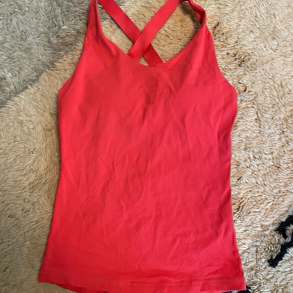 Yoga top with built in bra